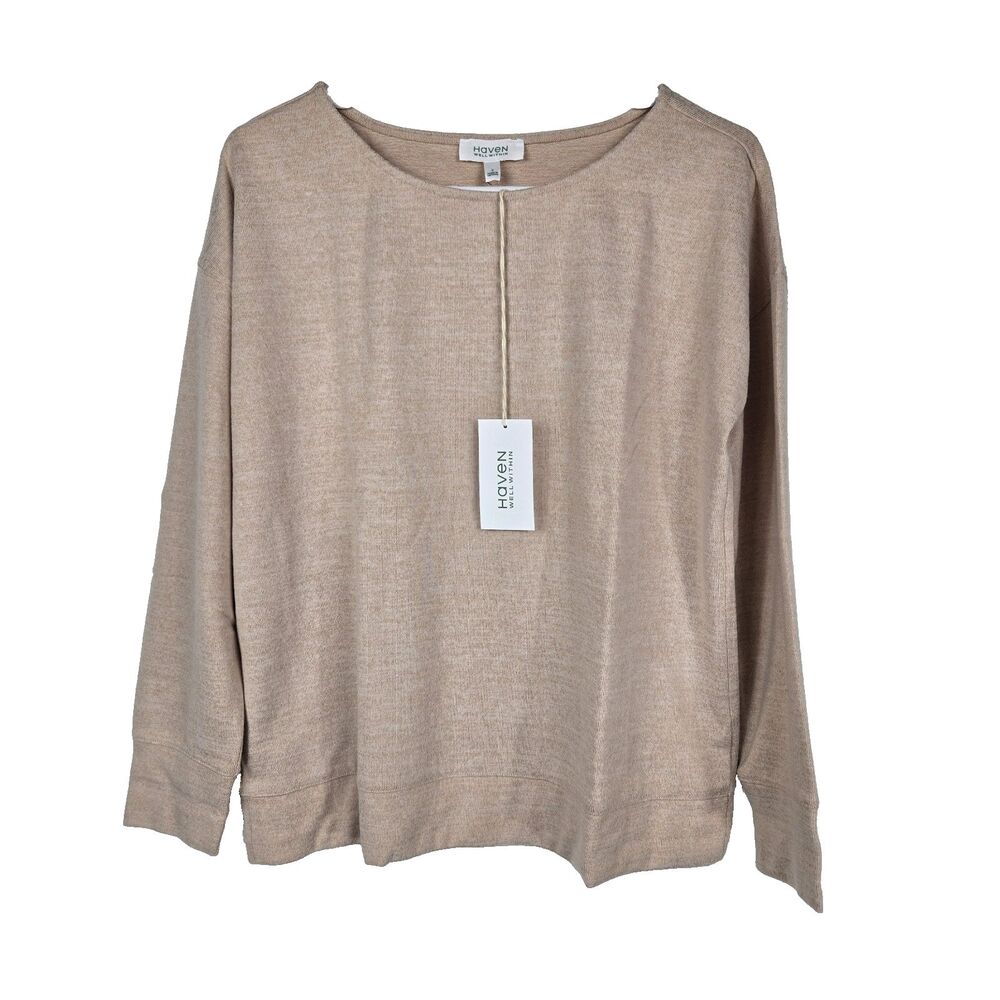 Haven Well Within Women's Size Small Light Pink Lounge Sleep Sweatshirt NWT